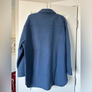 Banana Republic Oversized Italian Wool Shirt Jacket, Size M, Blue